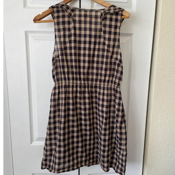 Anthropologie Edme & Esyllte Gingham Plaid Mini Dress with Ruffles • Size 8 🗣 - Picture 3 of 3